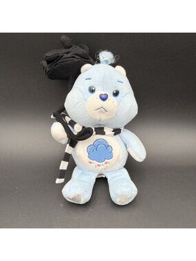 Care Bears GRUMPY BEAR w/ UMBRELLA & SCARF 2006 - Plush 9-10"